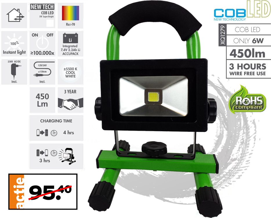 Click to Buy - Oplaadbare LED Bouwlamp (+ Lithium Accu) Click to Buy - Oplaadbare LED Bouwlamp (+ Lithium Accu)