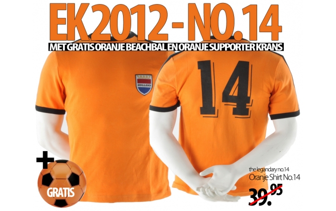 Click to Buy - Oranje Shirt No.14 voor EK2012 Click to Buy - Oranje Shirt No.14 voor EK2012