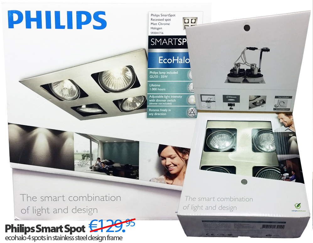 Click to Buy - Philips Inbouwunit 4 Spots (SmartSpot)