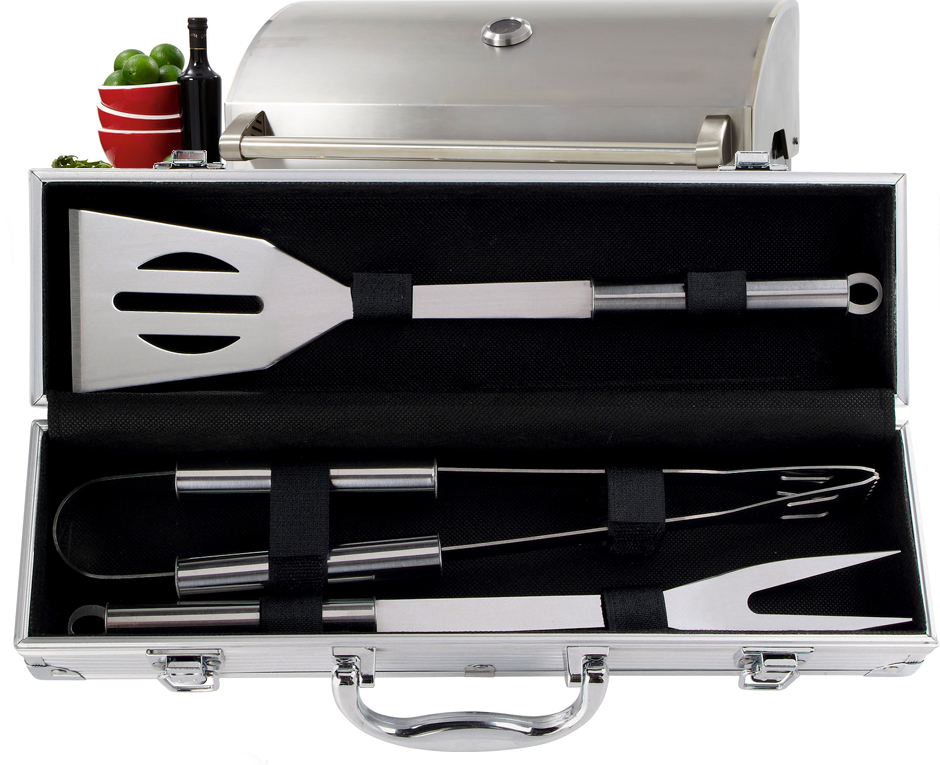 Click to Buy - Professionele Barbecue Chef-Set (RVS) Click to Buy - Professionele Barbecue Chef-Set (RVS)