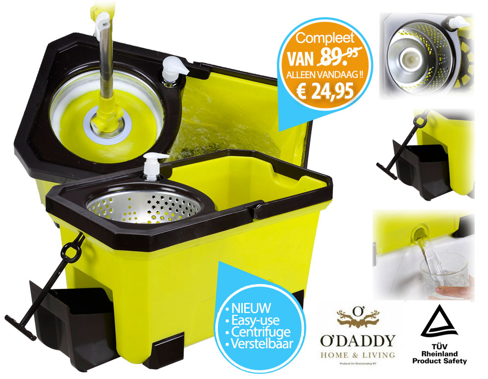 Click to Buy - Professionele Centrifugaal Mop O'daddy Click to Buy - Professionele Centrifugaal Mop O'daddy