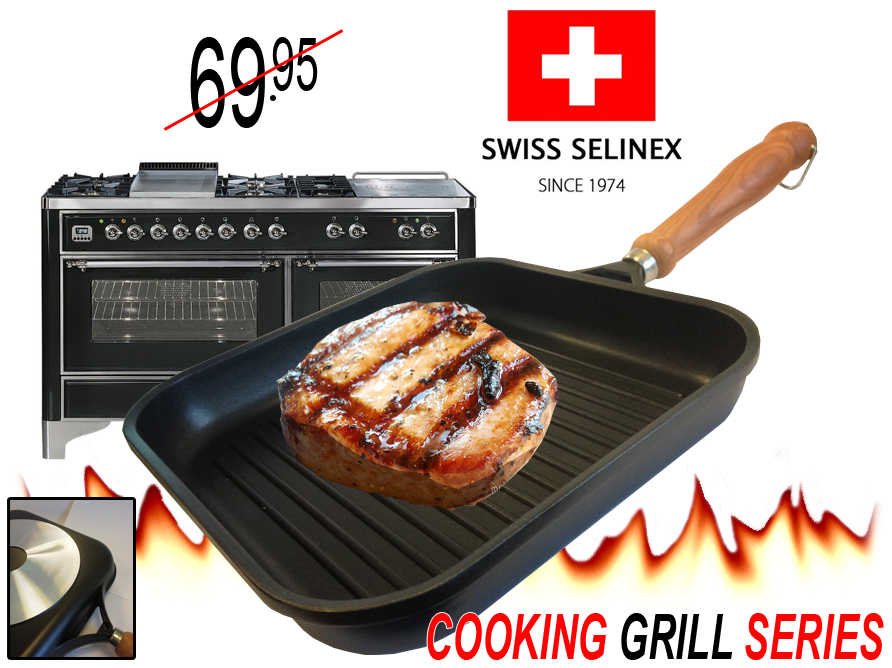 Click to Buy - Professionele Grill Pan Swiss Selinex Click to Buy - Professionele Grill Pan Swiss Selinex