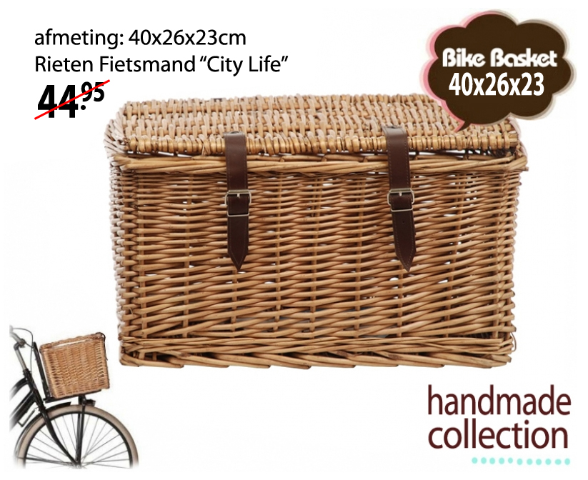 Click to Buy - Rieten Fietsmand City Life