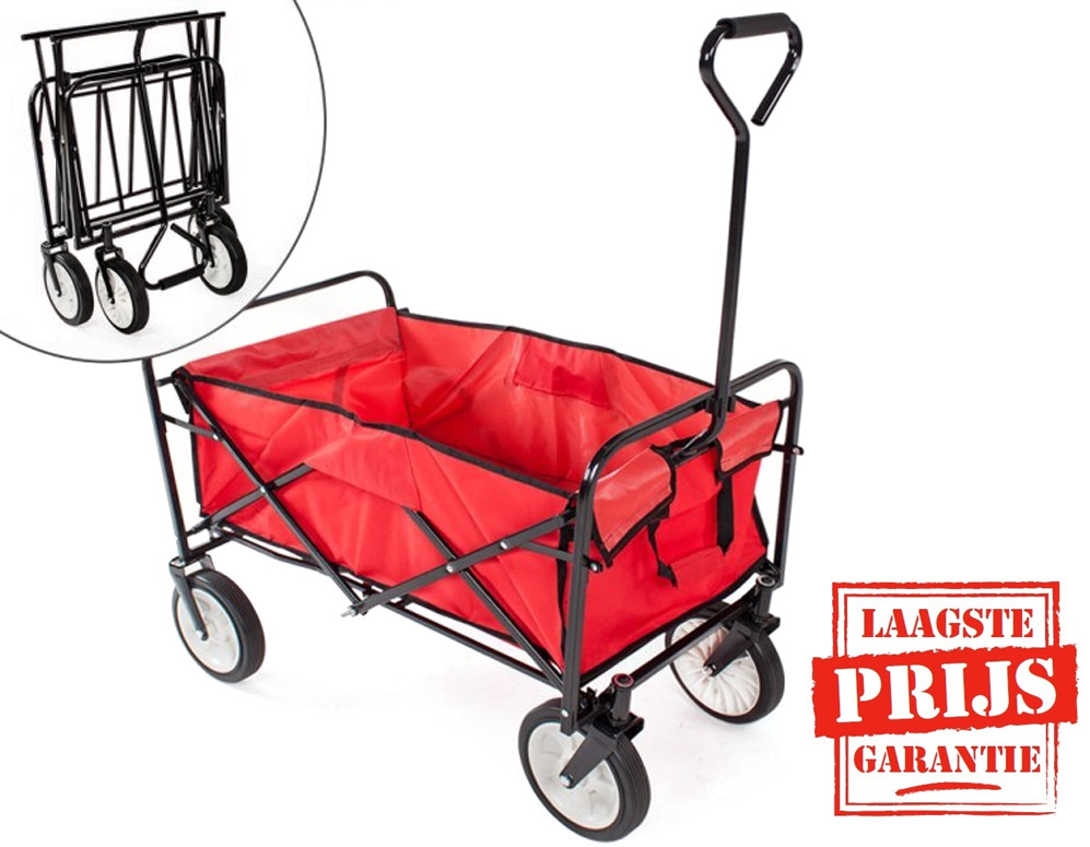 Click to Buy - Rode Opvouwbare Bolderkar Click to Buy - Rode Opvouwbare Bolderkar