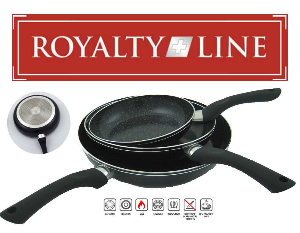 Click to Buy - Royalty Line 3-delige koekenpannenset