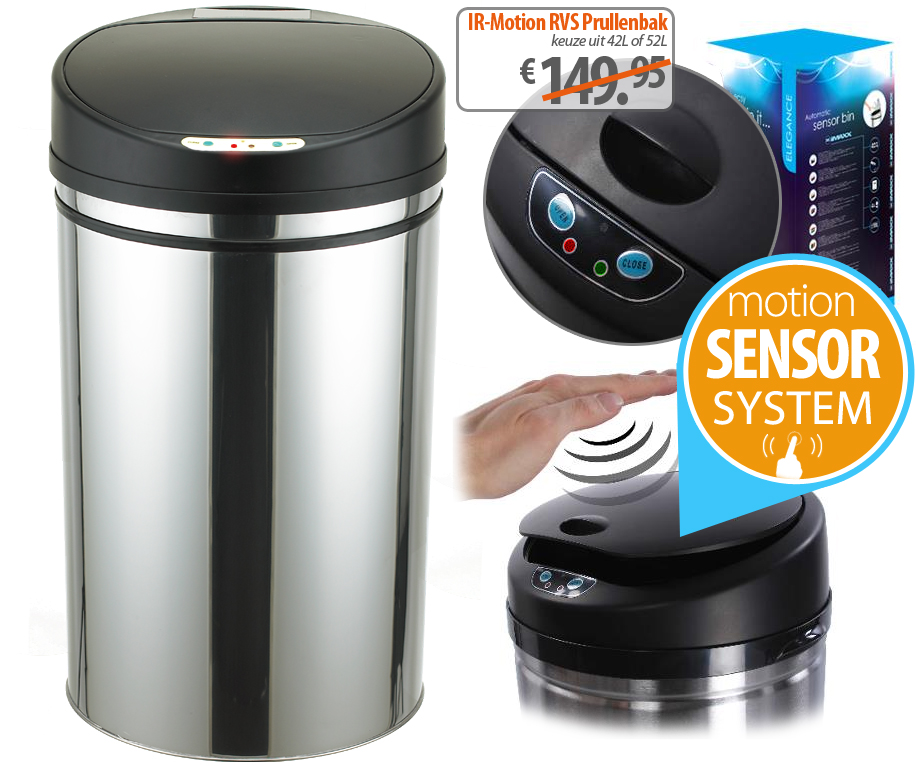 Click to Buy - RVS No-Touch Sensor Prullenbak (42-Liter) Click to Buy - RVS No-Touch Sensor Prullenbak (42-Liter)