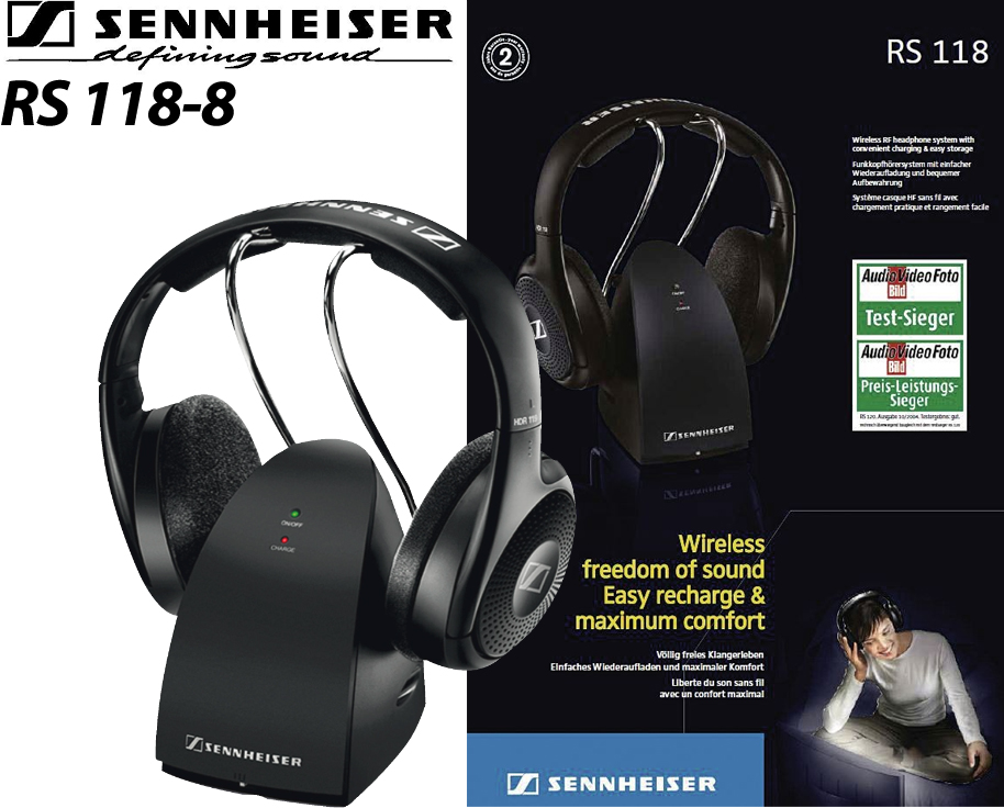 Click to Buy - Sennheiser Koptelefoon RS118-8 (Draadloos)