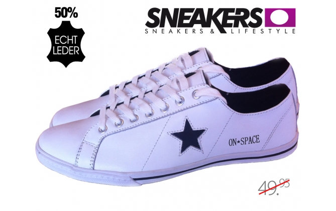 Click to Buy - Sneakers Wit 50% Leer