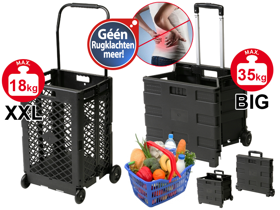 Click to Buy - Stevig XXL Vouwkrat op Wielen Click to Buy - Stevig XXL Vouwkrat op Wielen