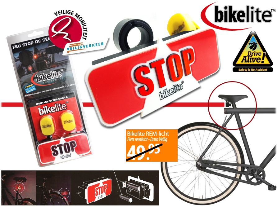 Click to Buy - STOP! - Bikelite Fiets Remlicht