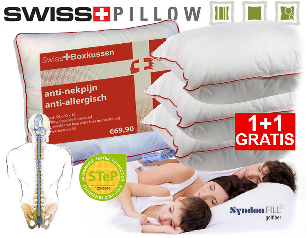 Swiss Exclusive Kussen 1+1 GRATIS | Dagelijkse koopjes en aanbiedingen