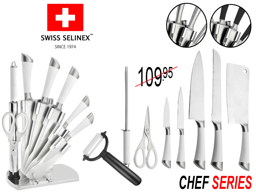 Click to Buy - Swiss Selinex 9-delige Chef Messenset