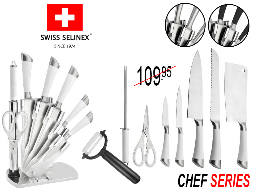Click to Buy - Swiss Selinex 9-delige Chef Messenset Click to Buy - Swiss Selinex 9-delige Chef Messenset
