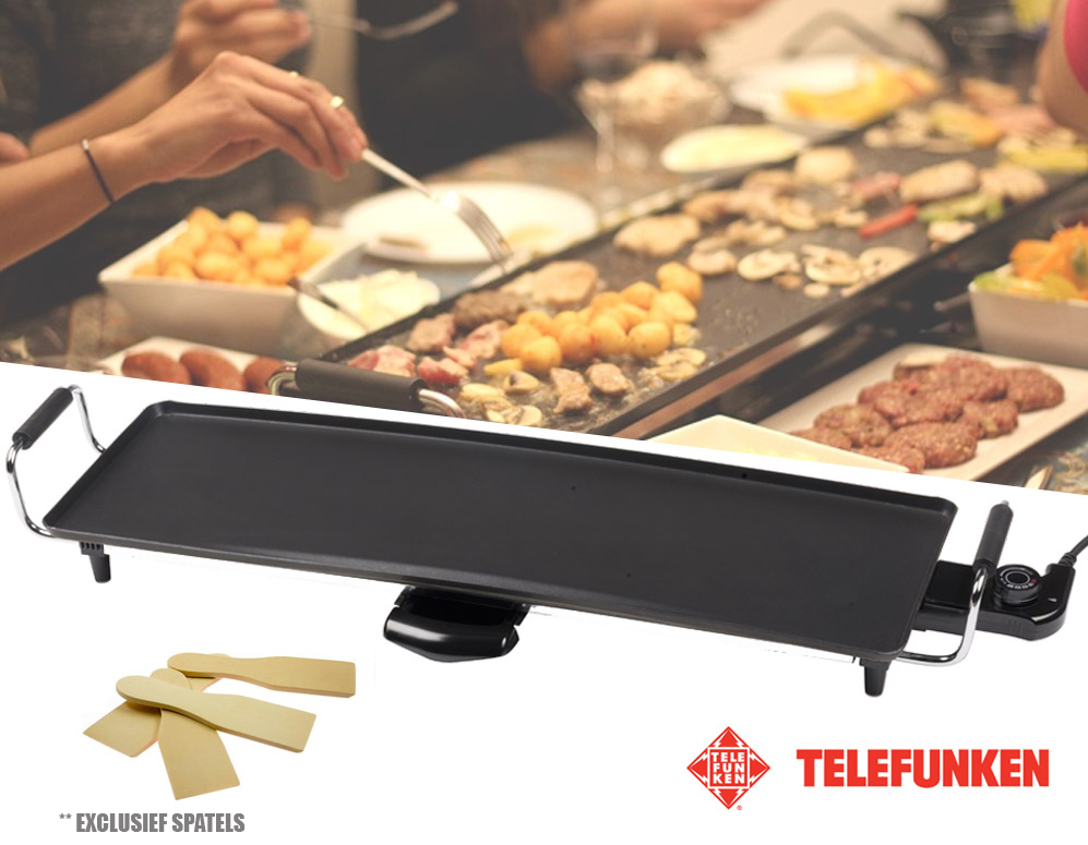 Click to Buy - Telefunken XL Grillplaat 1800W Teppanyaki Click to Buy - Telefunken XL Grillplaat 1800W Teppanyaki