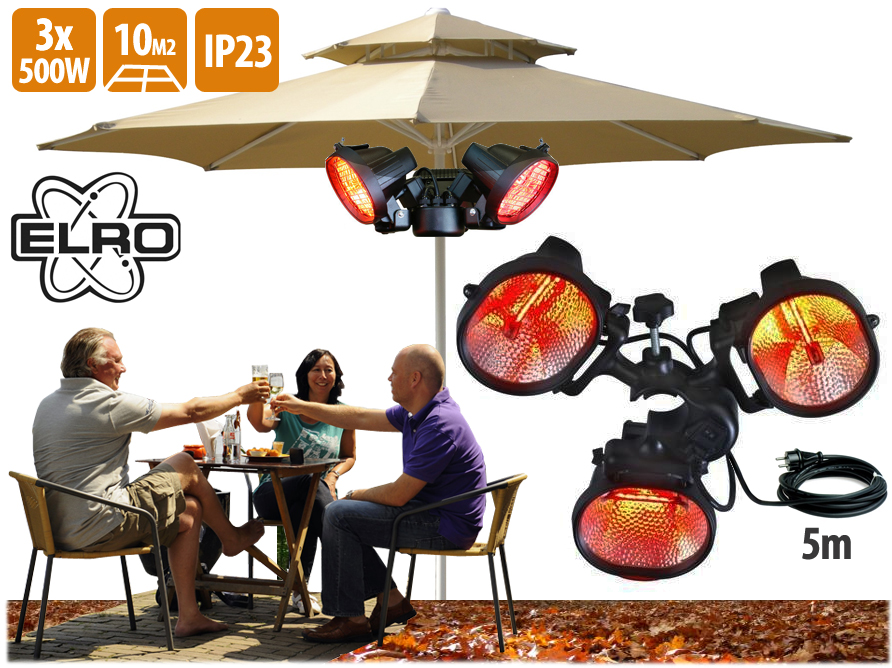 Click to Buy - Terras- Parasol Heater van ELRO Click to Buy - Terras- Parasol Heater van ELRO