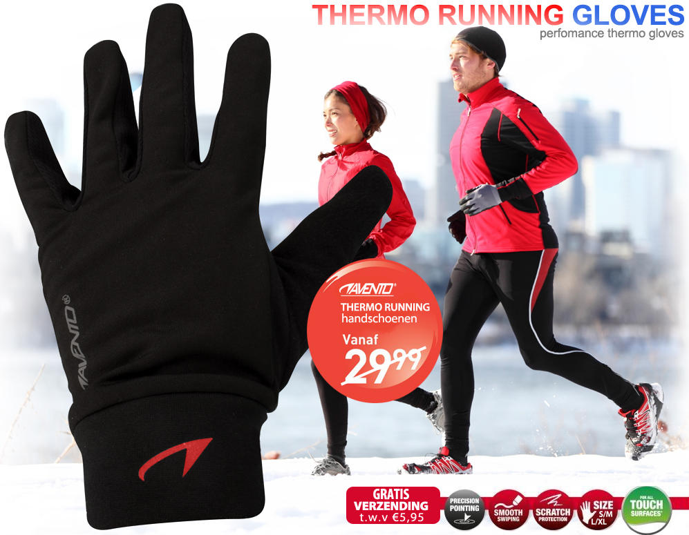 Click to Buy - Thermo AVENTO Hardloop Handschoenen
