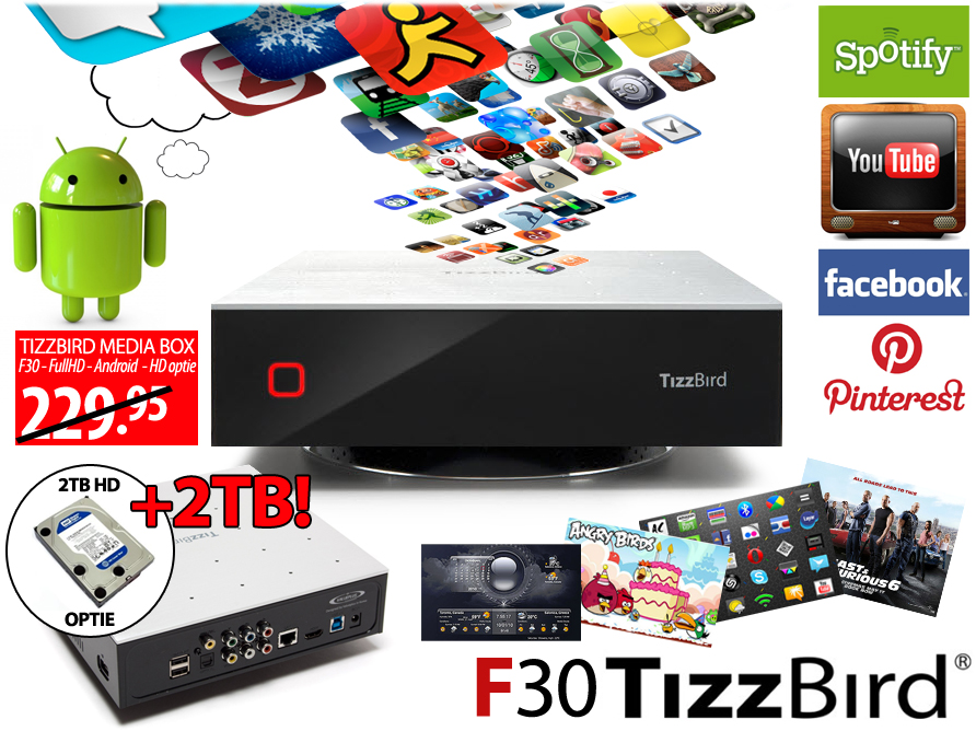Click to Buy - Tizzbird F30 Full HD Media Speler Click to Buy - Tizzbird F30 Full HD Media Speler