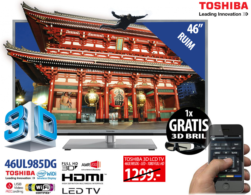 Click to Buy - Toshiba 46UL985DG Full-HD 3D-Smart TV
