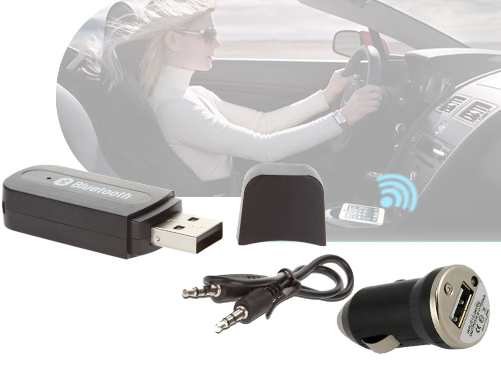 Click to Buy - USB / Bluetooth Audio Receiver met GRATIS 12V ADAPTER!