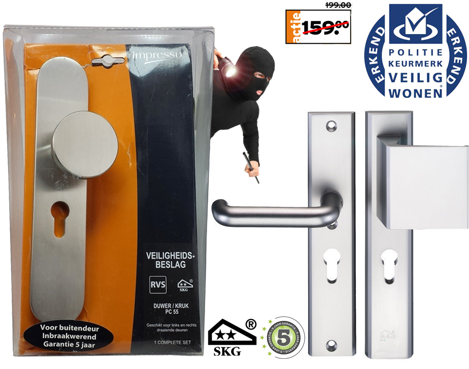 Click to Buy - Veiligheidsbeslag RVS SKG** Keurmerk Click to Buy - Veiligheidsbeslag RVS SKG** Keurmerk