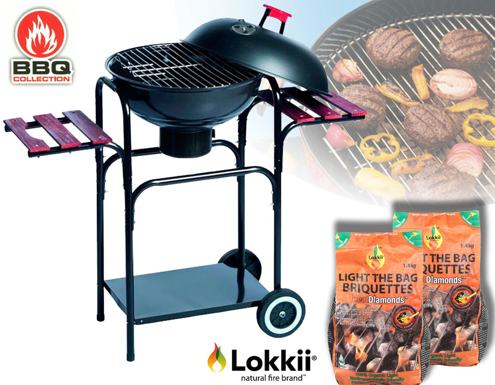 Click to Buy - Verrijdbare Stalen Barbecue - Winter BBQen