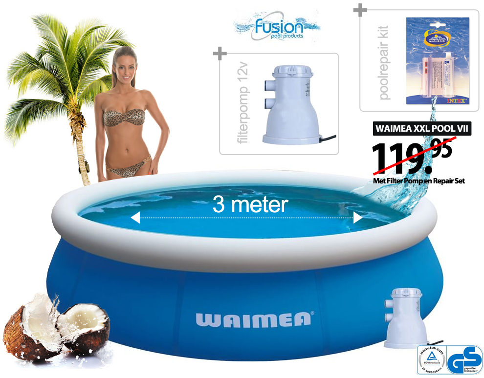 Click to Buy - WAIMEA XXL Zwembad met Filter-Pomp