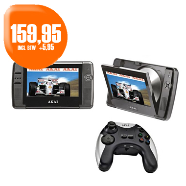 Dagactie - Akai Acvds935t Portable Dvd Speler Met Gameconsole