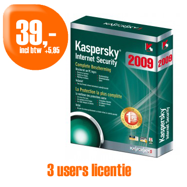 Dagactie - Kaspersky Internet Security 2009 (3 Users)