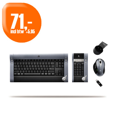 Dagactie - Logitech Dinovo Media Desktop Laser Dagactie - Logitech Dinovo Media Desktop Laser