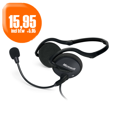 Dagactie - Microsoft Lifechat Lx-2000 Opvouwbare Headset Dagactie - Microsoft Lifechat Lx-2000 Opvouwbare Headset