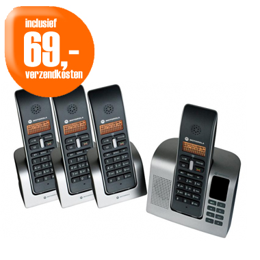 Dagactie - Motorola D214 Dect Telefoonset Dagactie - Motorola D214 Dect Telefoonset