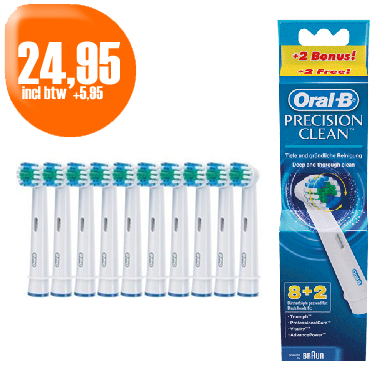 Dagactie - Oral-b Precision Clean Opzetborstels (8+2) Dagactie - Oral-b Precision Clean Opzetborstels (8+2)