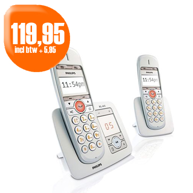 Dagactie - Philips Draadloze Telefoon Met Antwoordapparaat Xl6652c/22