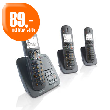 Dagactie - Philips Draadloze Telefoonset Cd5653b Dagactie - Philips Draadloze Telefoonset Cd5653b