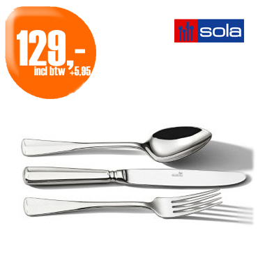 Dagactie - Sola 90-Delige Bestekset : Haagsch Lofje Dagactie - Sola 90-Delige Bestekset : Haagsch Lofje