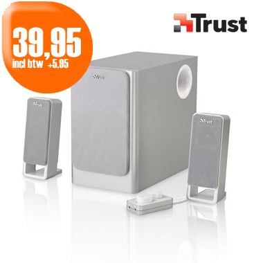 Dagactie - Trust 2.1 Speaker Set 50 Watt - Mac Dagactie - Trust 2.1 Speaker Set 50 Watt - Mac