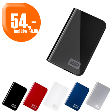 Dagactie - Wd Passport Essentials 320Gb 2.5 Inch (Willekeurige Kleur)