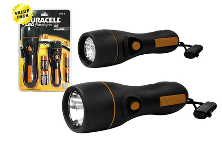 Dagknaller - 2 Duracell Led Zaklampen Inclusief Duracell Batterijen