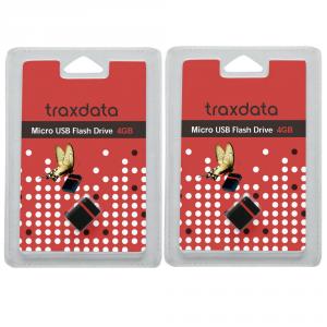 Dagknaller - 2X Traxdata Micro Usb 2.0 Flash Drive 4Gb Dagknaller - 2X Traxdata Micro Usb 2.0 Flash Drive 4Gb