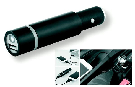 Dagknaller - 3 In 1 Powerbank 1400Mah Met Autolader Dagknaller - 3 In 1 Powerbank 1400Mah Met Autolader