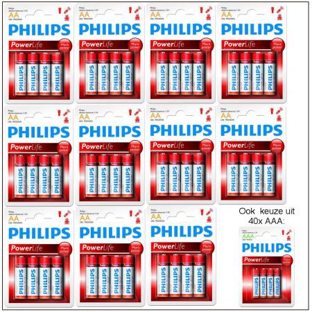 Dagknaller - 40X Philips Aa Of Aaa Batterijen