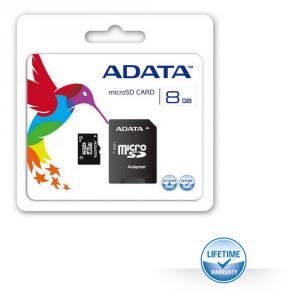 Dagknaller - Adata Micro Sd-card 8Gb + Adapter