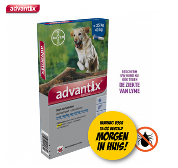 Dagknaller - Advantix Spot On 400 Anti-Vlo En Teek Vanaf 25 Kg - 6 Pipetten Dagknaller - Advantix Spot On 400 Anti-Vlo En Teek Vanaf 25 Kg - 6 Pipetten