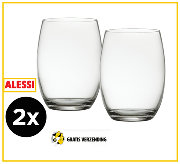 Dagknaller - Alessi Mami Grote Drinkglazen - 2 X 2 Stuks