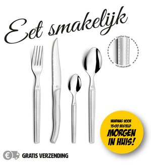 Dagknaller - Amefa 24-Delig Bestekset Leather Look - Wit Dagknaller - Amefa 24-Delig Bestekset Leather Look - Wit