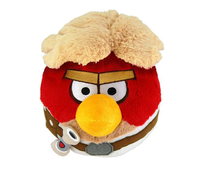 Dagknaller - Angry Birds Knuffel Luke Skywalker (50X37x40cm)
