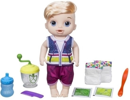 Dagknaller - Baby Alive - Babypop Eten Jongen Blond 30Cm ( Gratis Verzending)