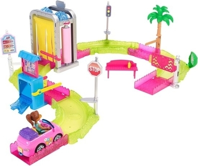 Dagknaller - Barbie On The Go Mini Voertuig Autowasserette Baanset (Gratis Verzending)