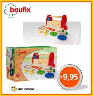 Dagknaller - Baufix Houten Constructie Speelgoed Toolbox 11100 Dagknaller - Baufix Houten Constructie Speelgoed Toolbox 11100