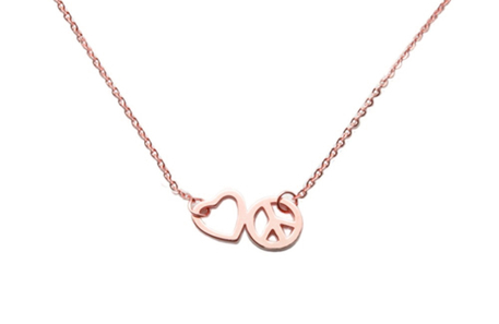 Dagknaller - B.loved Love&peace Ketting Rosegoud Dagknaller - B.loved Love&peace Ketting Rosegoud